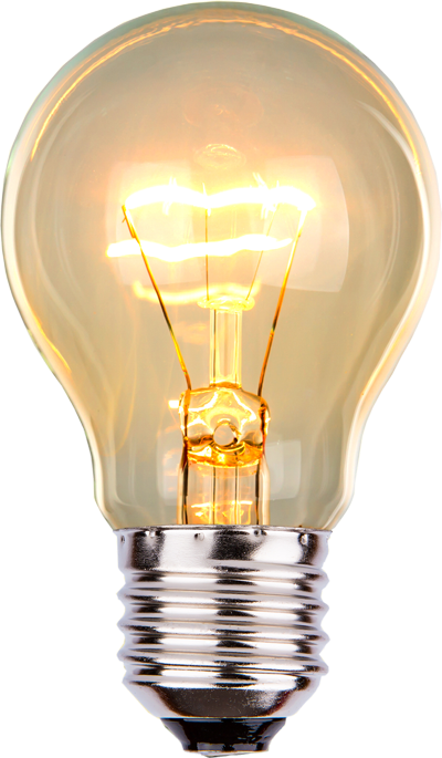 An unlit light bulb awaiting illumination, dynamic hover interaction triggers the light bulb to glow brightly.